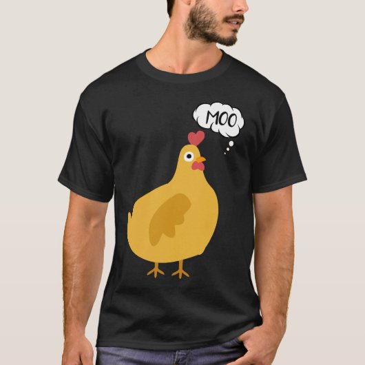 Niedlich Chicken Moo T-Shirt (Vorderseite)