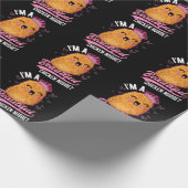 Niedlich Chicken Nugget Girl Feinschmecker Queen Geschenkpapier (Ecke)