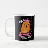 Niedlich Chicken Nugget Girl Feinschmecker Queen Kaffeetasse (Links)
