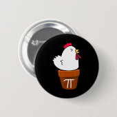 Niedlich Chicken Pot Pie Funny Math Pun Pi Symbol Button (Vorne & Hinten)