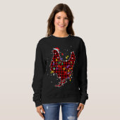 Niedlich Chicken Red Kariert Christma Sweatshirt (Vorne ganz)