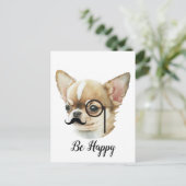 Niedlich Chihuahua Dog Lover Postkarte (Stehend Vorderseite)
