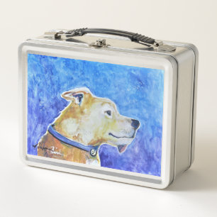 Niedlich Chihuahua Dog Tongue Maureen Girard Pet P Metall Brotdose