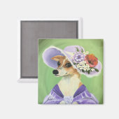 Niedlich Chihuahua Dress Up Magnet (Vorderseite/Rückseite)