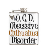 Niedlich Chihuahua Flachmann (Vorderseite)