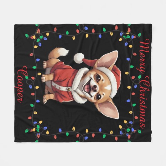 Niedlich Chihuahua Fleece Blanket (Vorderseite (Horizontal))