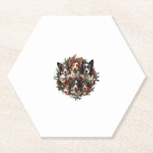 Niedlich Chihuahua in Weihnachtsmannmütze Weihnach Untersetzer (Vorderseite)