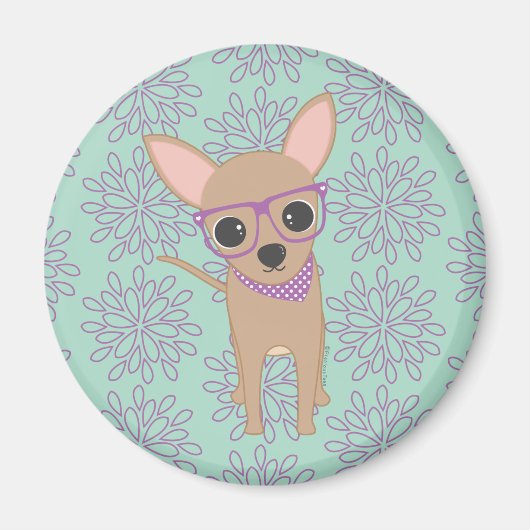 Niedlich Chihuahua Magnet (Vorne)