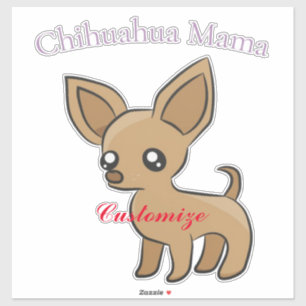 Niedlich Chihuahua Mama Art Thunder_Cove Aufkleber