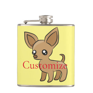 Niedlich Chihuahua Mama Art Thunder_Cove Flachmann