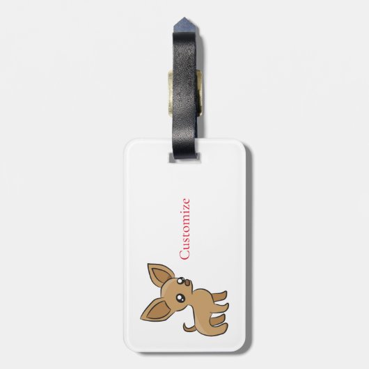 Niedlich Chihuahua Mama Art Thunder_Cove Gepäckanhänger (Rückseite vertikal)