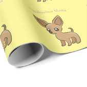 Niedlich Chihuahua Mama Art Thunder_Cove Geschenkpapier (Rolleneckpunkt)