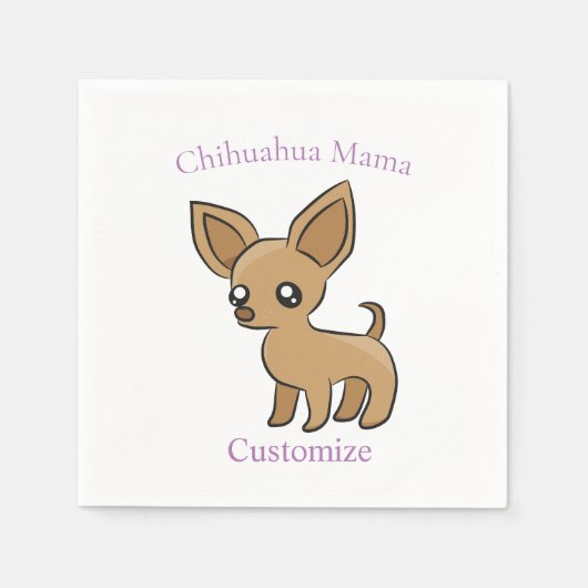 Niedlich Chihuahua Mama Art Thunder_Cove Serviette (Vorderseite)