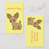 Niedlich Chihuahua Mama Art Thunder_Cove Visitenkarte (Vorne/Hinten)