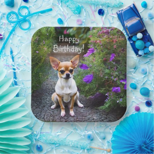 Niedlich Chihuahua Pappteller (Party)