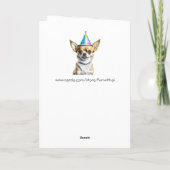 Niedlich Chihuahua Puns Birthday Karte (Rückseite)