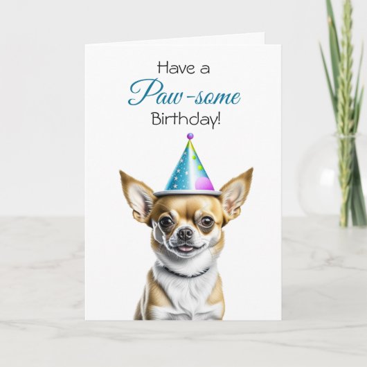 Niedlich Chihuahua Puns Birthday Karte (Vorderseite)