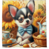 Niedlich Chihuahua Puppy Duschvorhang (Vorderseite)