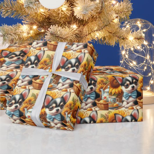 Niedlich Chihuahua Puppy Geschenkpapier (Feiertage)