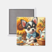 Niedlich Chihuahua Puppy Magnet (Vorderseite/Rückseite)