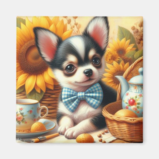 Niedlich Chihuahua Puppy Magnet (Vorne)