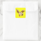 Niedlich Chihuahua Quadratischer Aufkleber (Tasche)