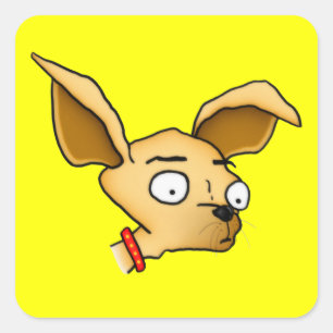 Niedlich Chihuahua Quadratischer Aufkleber