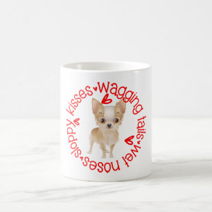 Niedlich Chihuahua, schlampige Küsse Kaffeetasse