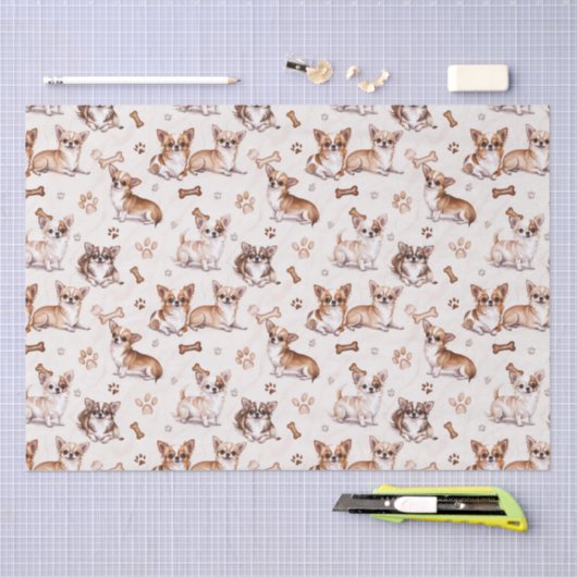 Niedlich Chihuahua Seidenpapier (Handwerk)