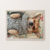 NIEDLICH CHIHUAHUA TRAARING SWEATER JIGSAW PUZZLE (Horizontal)