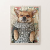 NIEDLICH CHIHUAHUA TRAARING SWEATER JIGSAW PUZZLE (Vertikal)