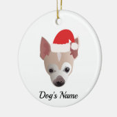 Niedlich Chihuahua Weihnachten Keramik Ornament (Links)