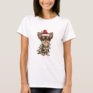 Niedlich Chihuahua Weihnachtsbaum Lichter Xmas Do T-Shirt