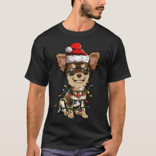 Niedlich Chihuahua Weihnachtsbaum Lichter Xmas Do T-Shirt