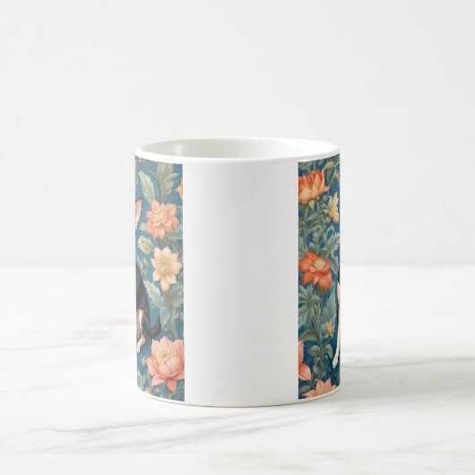 Niedlich Chihuahua William Morris Inspirierte Flor Kaffeetasse (Mittel)