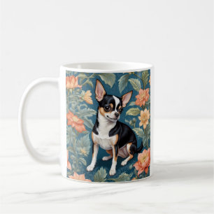 Niedlich Chihuahua William Morris Inspirierte Flor Kaffeetasse