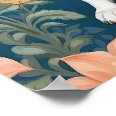 Niedlich Chihuahua William Morris Inspirierte Flor Poster (Ecke)