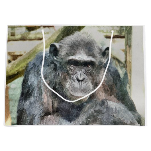 NIEDLICH CHIMPANZEE GROßE GESCHENKTÜTE (Vorderseite)