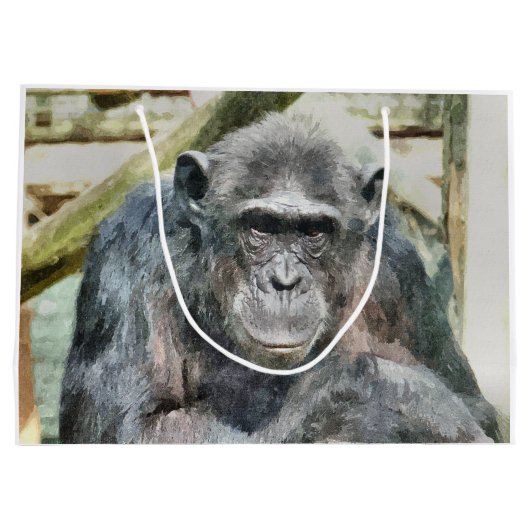 NIEDLICH CHIMPANZEE GROßE GESCHENKTÜTE (Rückseite)