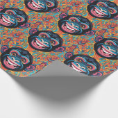 Niedlich Chimpanzee Laughs Geschenkpapier (Ecke)