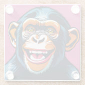 Niedlich Chimpanzee Laughs Glasuntersetzer (Rückseite)
