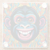 Niedlich Chimpanzee Laughs Glasuntersetzer (Rückseite)