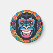 Niedlich Chimpanzee Laughs Magnet (Vorne)