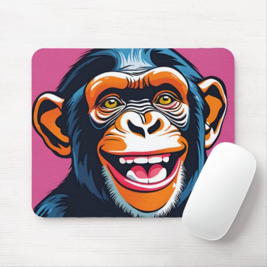 Niedlich Chimpanzee Laughs Mousepad (Mit Mouse)