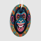 Niedlich Chimpanzee Laughs Ornament (Vorderseite)
