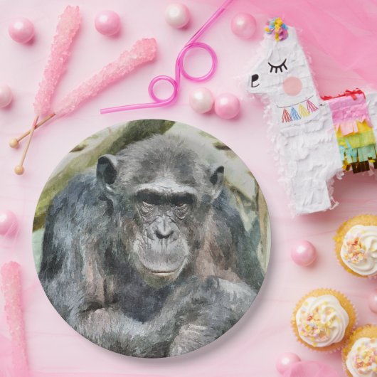 NIEDLICH CHIMPANZEE PAPPTELLER (Party)