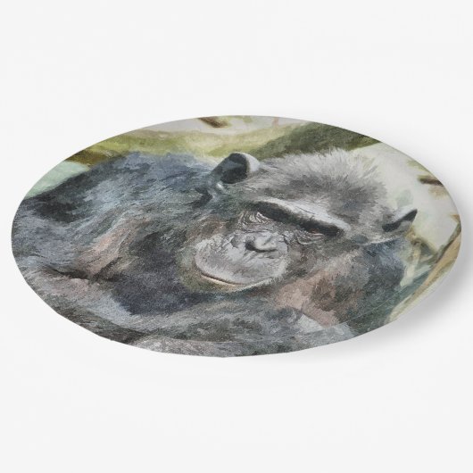 NIEDLICH CHIMPANZEE PAPPTELLER (Schrägansicht)