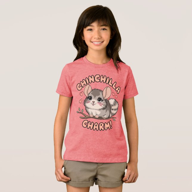 Niedlich Chinchilla Charm Tri-Blend Shirt (Vorderseite Voll)