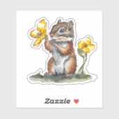 Niedlich Chipmunk Aufkleber (Blatt)