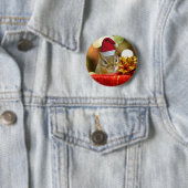 Niedlich Chipmunk Frohe Weihnachten Button (Beispiel)